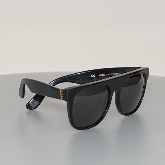 Retrosuperfuture Flat Top Black Sunglasses - Made in Italy - Picture 3 of 6